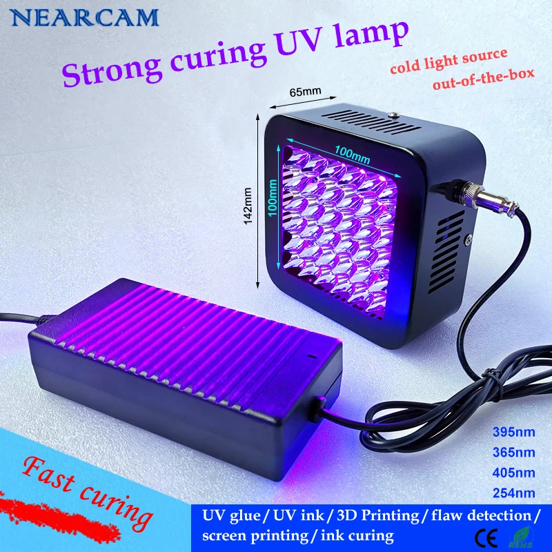 

High intensity UV curing lamp, strong light fixing lamp, UV glue, light oil, green oil, UV ink, 3D printing, screen printing