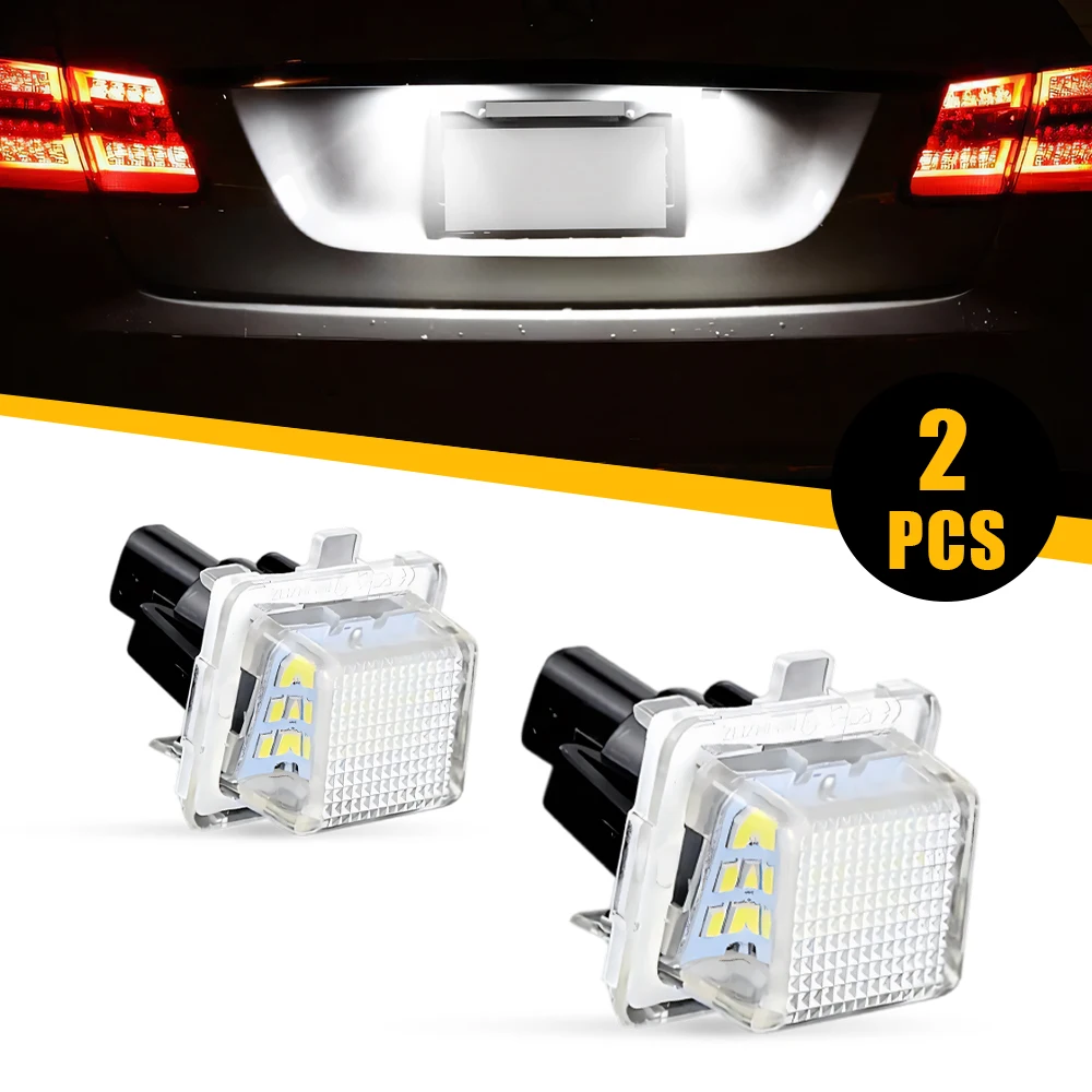 

2Pcs Car LED License Plate Lights 5050SMD White Number Lamp For 2006-2014 Mercedes-Benz W216 C216 W204 W212