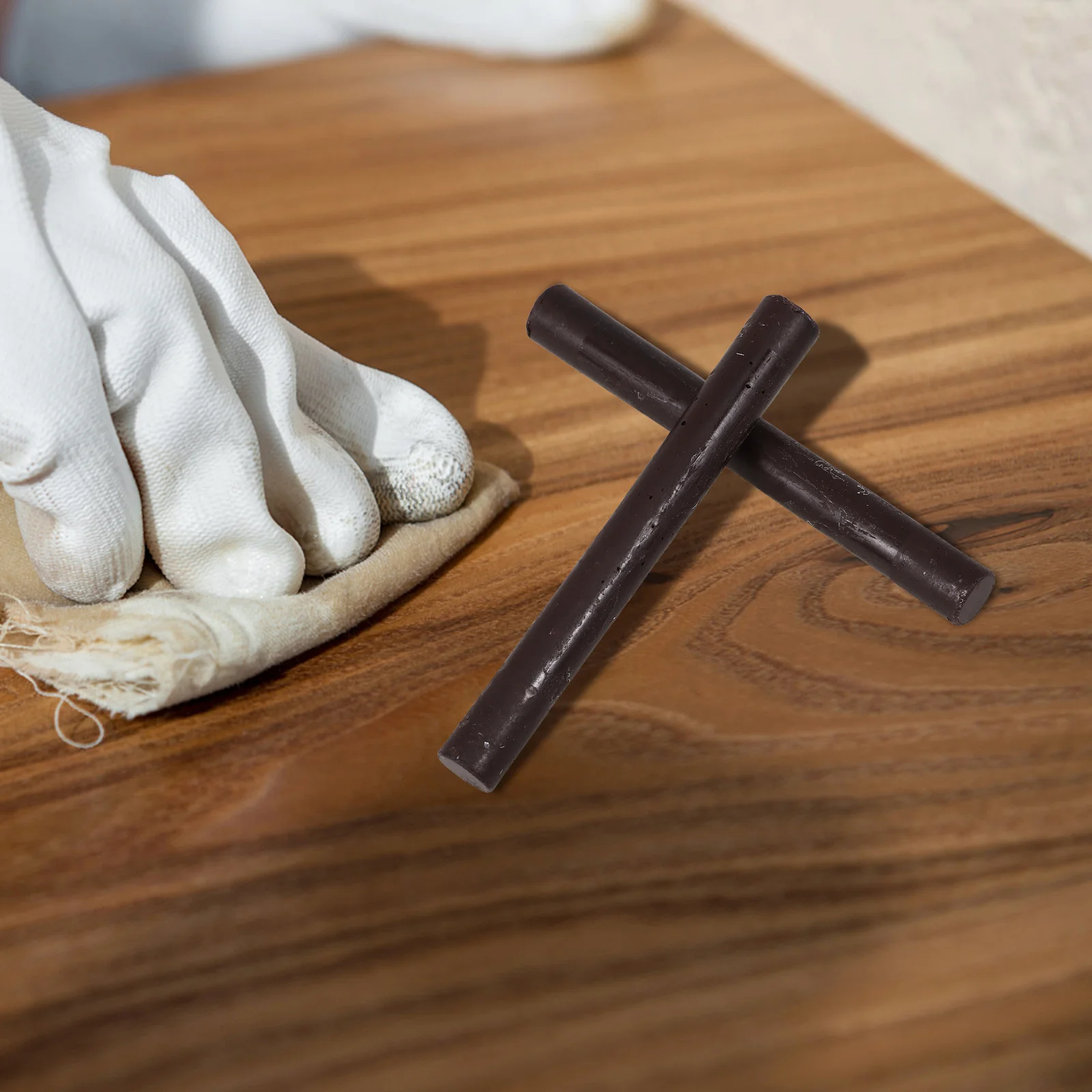 

2Pcs Wood Repair Kit Scratch Fixer for Furniture Floor Cabinet Markers Restorer Pen Stain Black