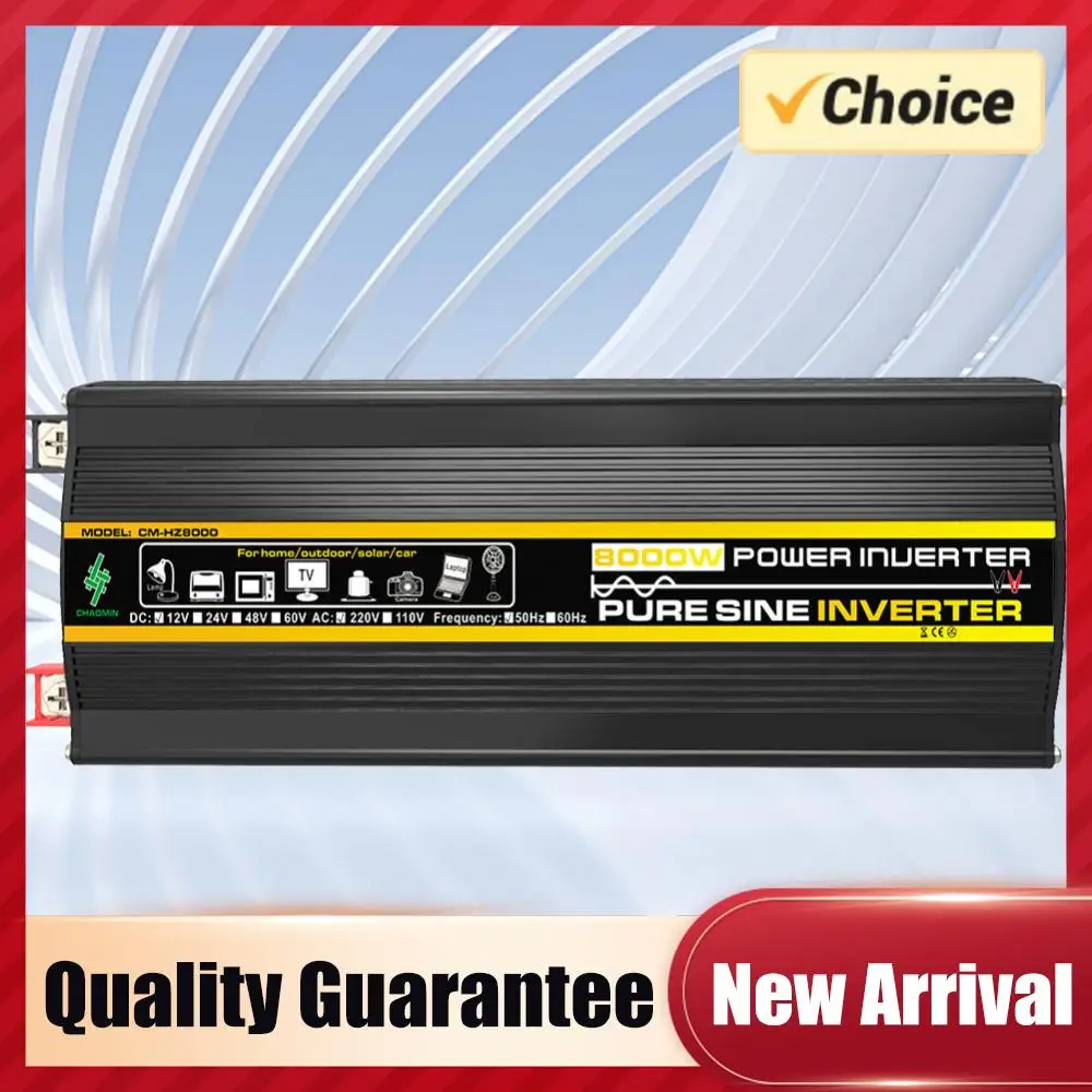 

3000/4000/6000/8000W Car Inverter Pure Sine Wave Digital Power Inverter DC 12V To AC 220V for Car Auto RV for Vehicle Appliance
