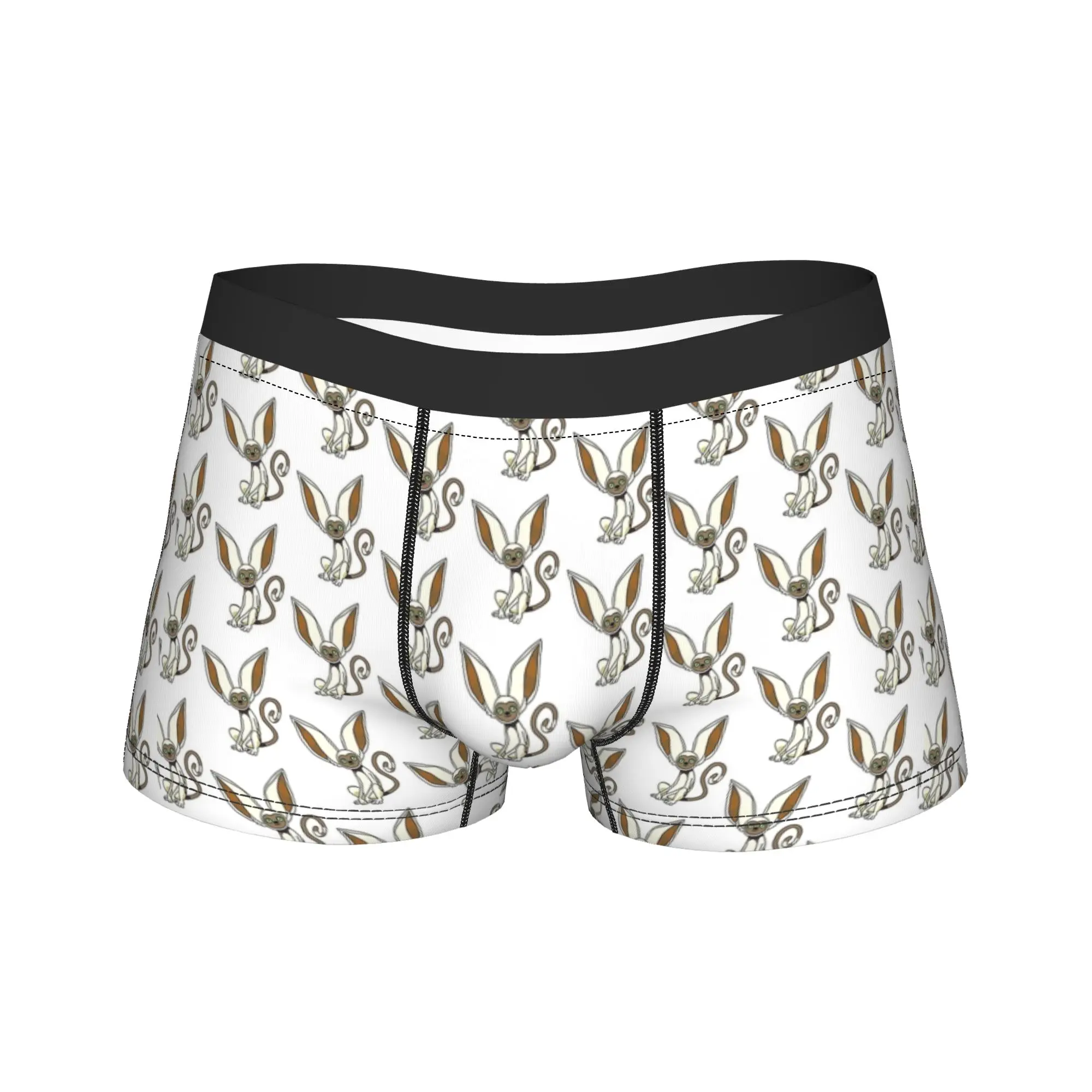 Momo from Avatars the Last Air Bender Underwear  Men Shorts Briefs Elastic Boxer Shorts Trenky Printed Oversize Underpants