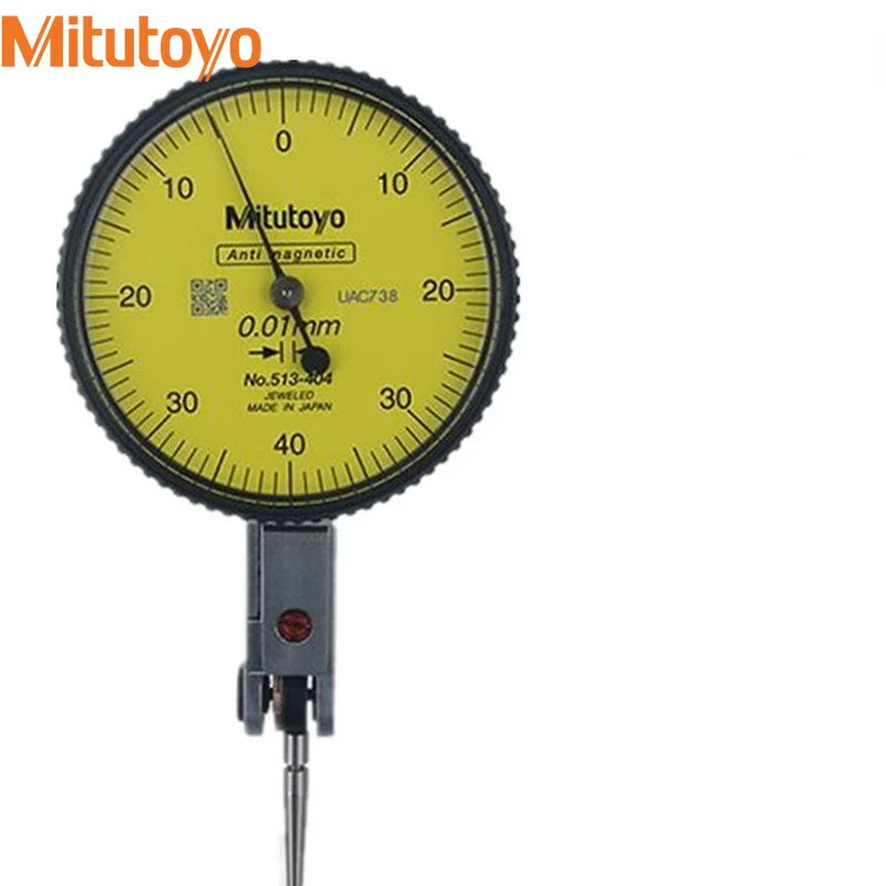 Mitutoyo-micrómetro 513-404, indicador de Dial de palanca analógica, precisión del Dial, rango de 0,01, 0-0,8mm, diámetro de 40mm, 32mm, herramienta