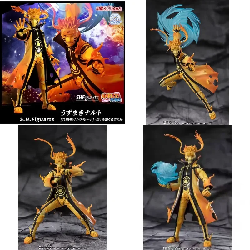 

Bandai Original Naruto Shippūden SHF Figurine for Uzumaki Naruto Kyuubi Collectible Model Decoration Toy for Kids Gift