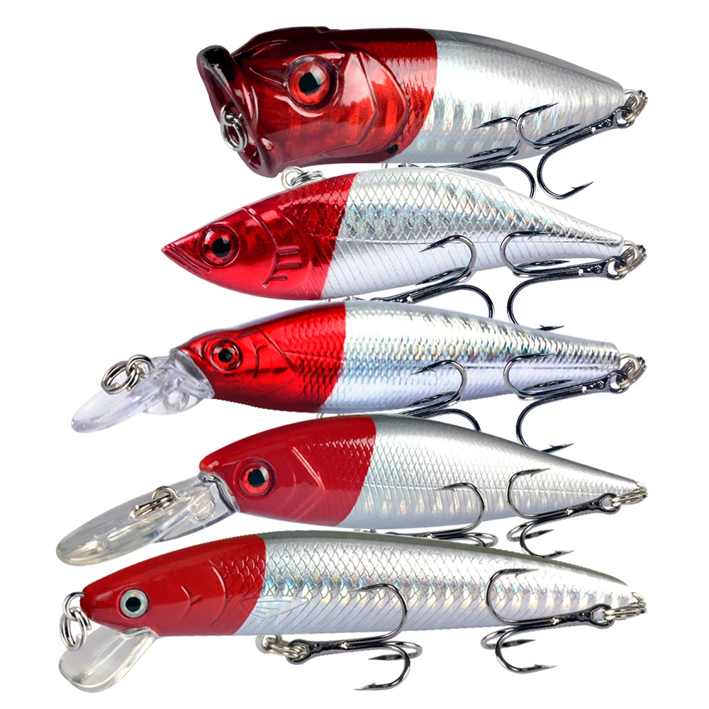 

Set Mixed Fishing Lures 5pcs/Lot Fishing Wobbler Crankbait Fishing Tackle Artificial Make 5 Model Quality Professional Bait