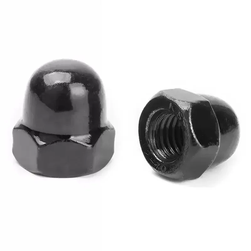 Hex Cap Nuts M3 M4 M5 M6 M8 M10 M12 M14 M16 M18 M20 Black 304 Stainless Steel Dome Cap Acorn Nut Metric Blind Nut for Decorative
