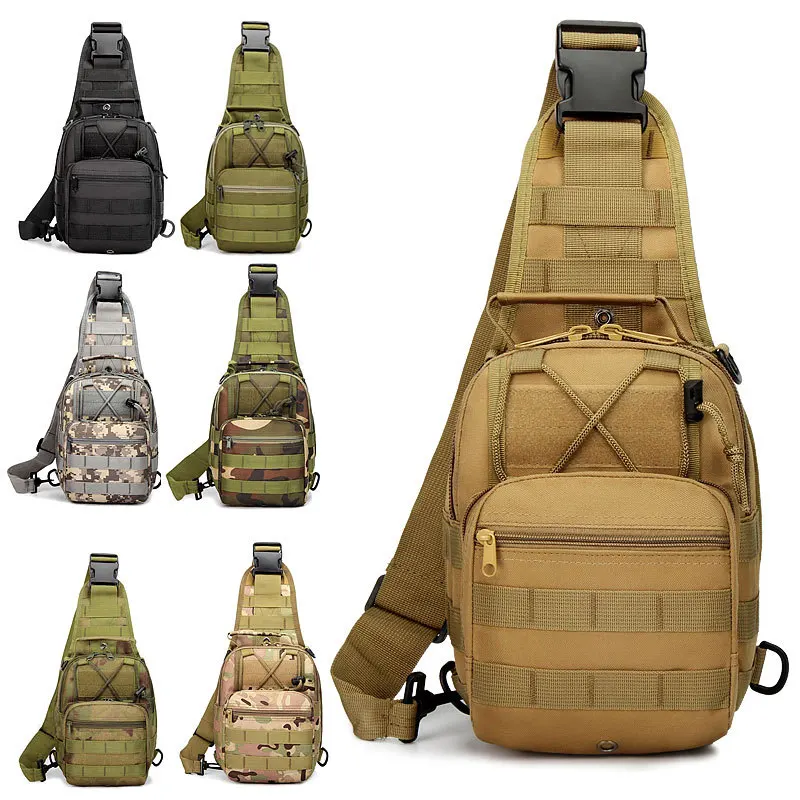 Versatile Tactical Sling Backpack Crossbody Bag Waterproof Small Chest Bag Men Outdoor Sports Cycling Hiking Handbag