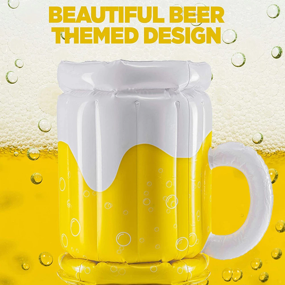 เบียร์ถังน้ําแข็ง PVC Inflatable Cooler Party เครื่องดื่มเบียร์ถังน้ําแข็งสําหรับกลางแจ้ง Camping บาร์บีคิวสระว่ายน้ํา Beach Party ตกแต่ง