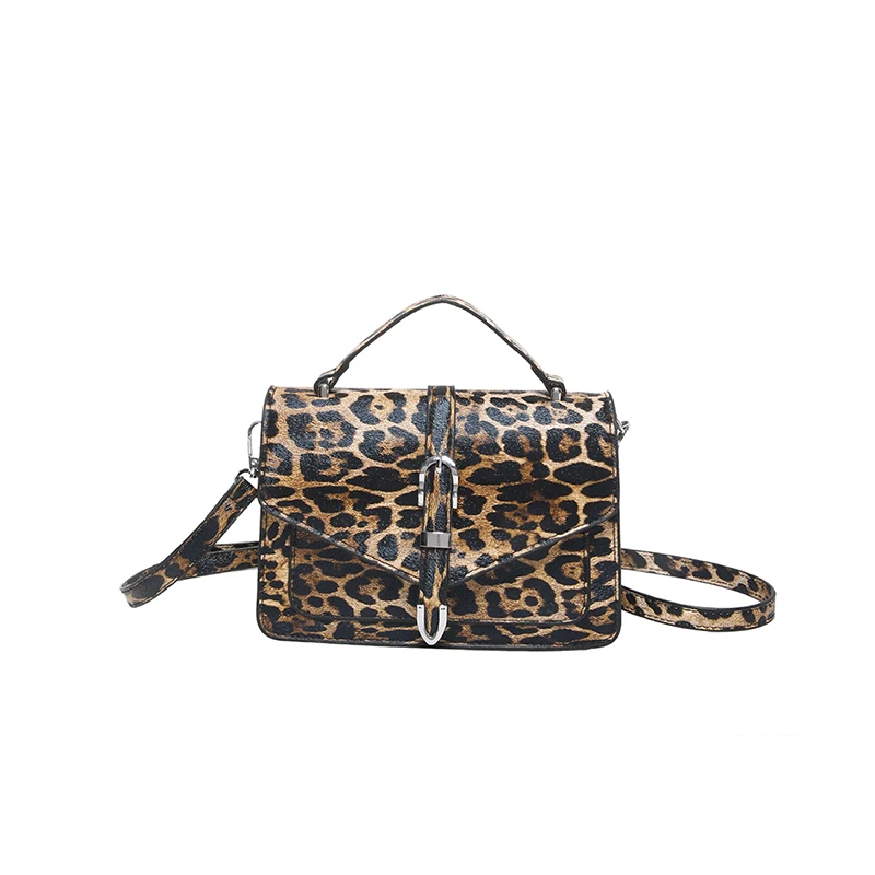 Summer New Design Y2k Leopard Print Small Flap Bag Motorcycle Style Women's PU Leather Shoulder CrossbodyBag Bolsa Feminina 2024
