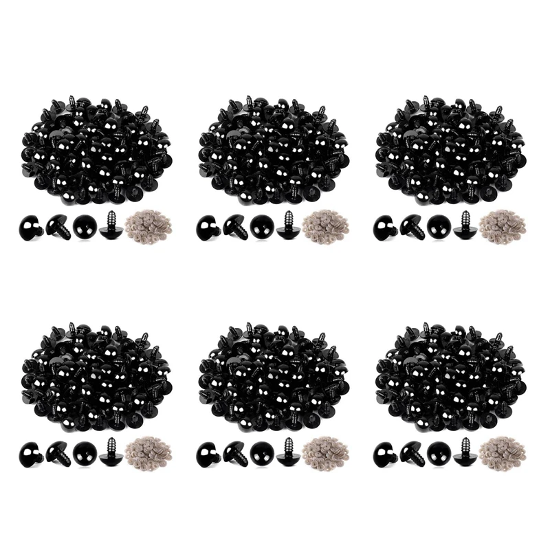 600 STKS Plastic Veiligheid Gehaakte Ogen Bulk Met 600 STKS Sluitringen Voor Gehaakte Ambachten (0.24 Inch/6 Mm)