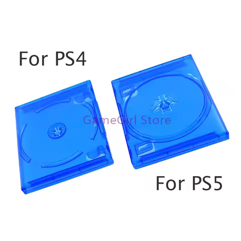 1pc For Paystation 4 5 PS4 PS5 CD DVD Discs Storage Box Blue Game Disk Protective Case