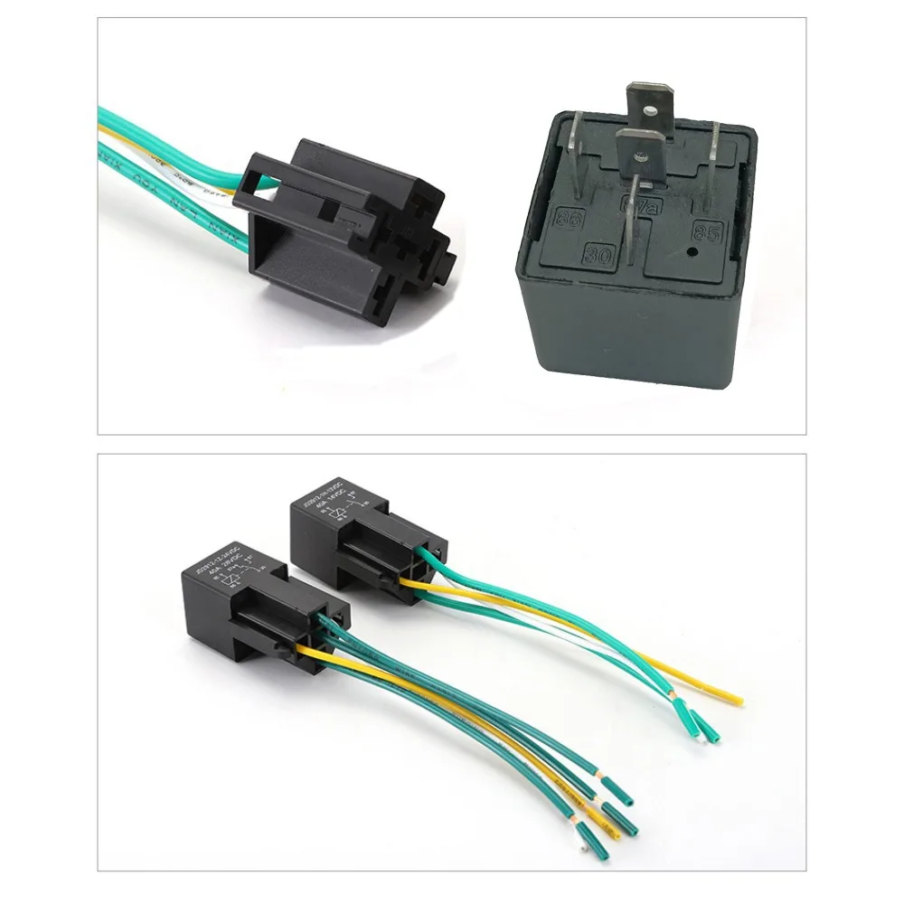 

Auto Accessories 12V 24V Automotive Relay 5 Pin 20A 40A Car Fused Relay High Quality 5 Wire Relay Socket