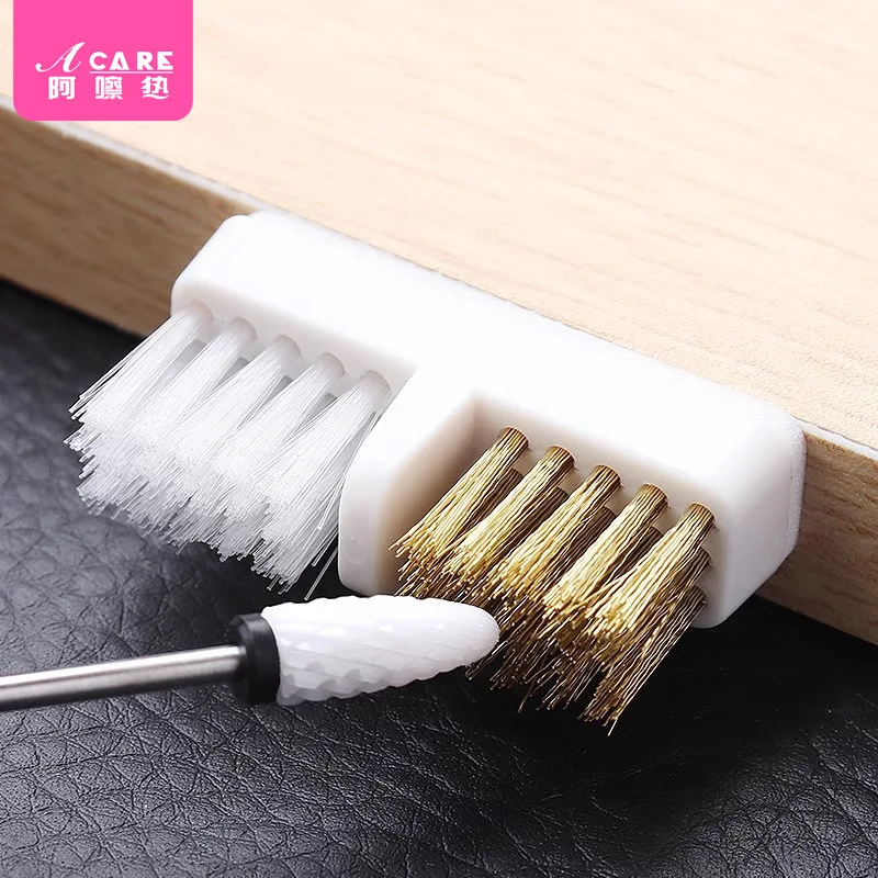 رأس طلاء الأظافر B1-سهل الاستخدام، مراوح التنظيف، معزز بقايا الغبار، أداة تنظيف مزيل الأظافر الصلبة برأس مزدوج #1