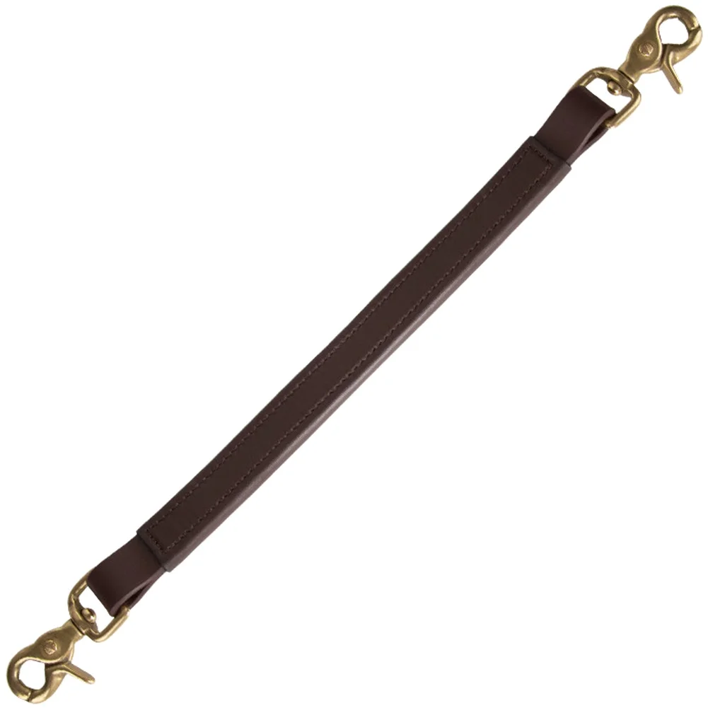 Leather Grab Strap for English Saddles with Secure Brass Buckles to Support Rider Stability in Various Riding Disciplines