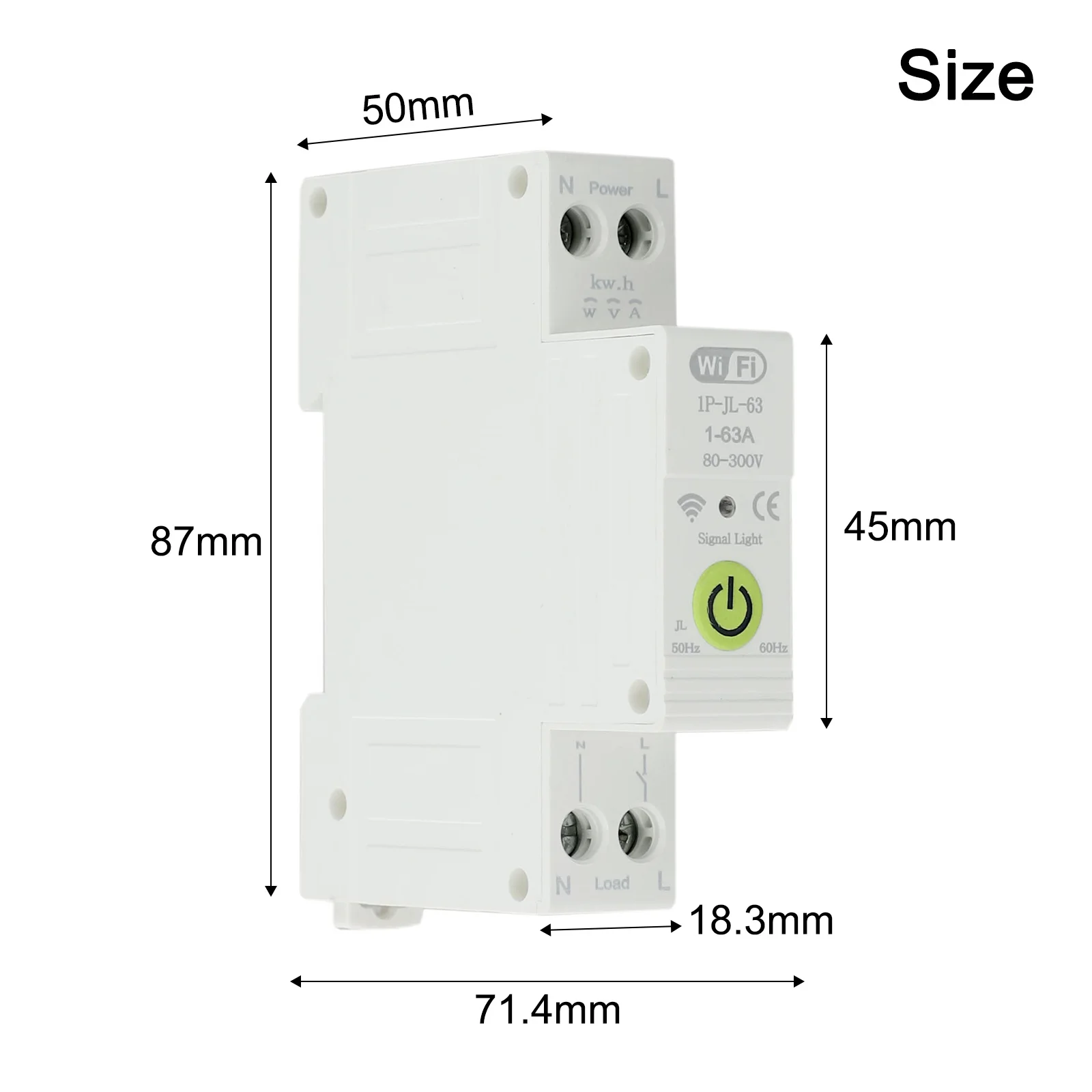 for Smart for Circuit Breaker with WIFI for Tuya 63A Featuring Leakage Protection and Metering to Monitor Electrical Consumption