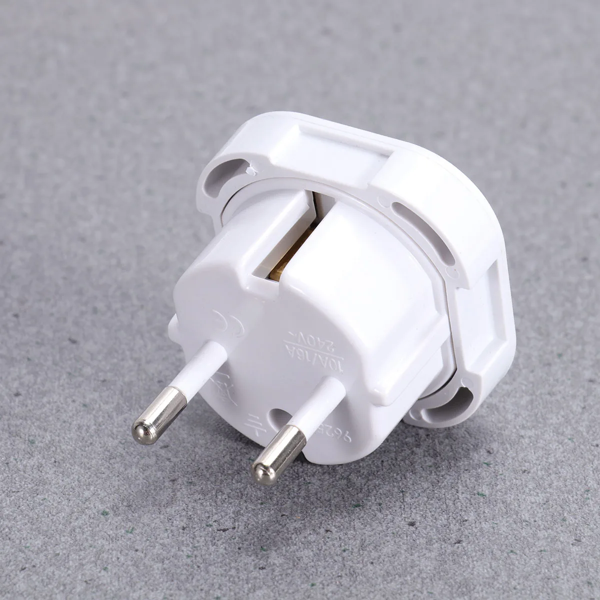 

European 2-Pin Travel Adapter with Safety Shutter CE Certified Compact 3-Pin to Eu Plug Converter for Business Study