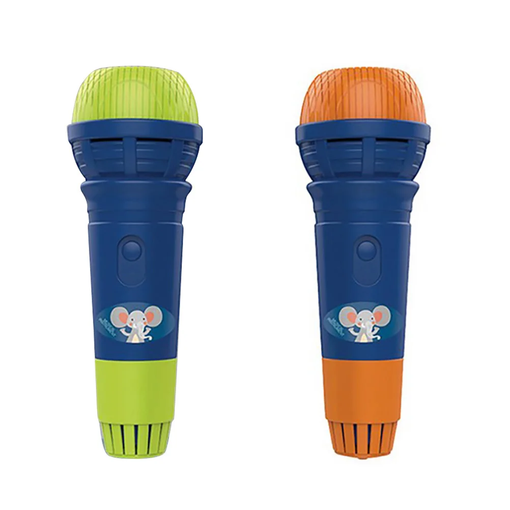 Simulated Microphone Set Bright Color Cartoon Animal Echo Microphones for Children Educational Music Partner
