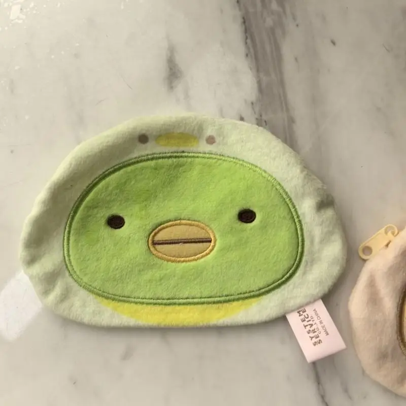 Cartera de felpa de dibujos animados Kawaii Sumikkogurashi, monedero encantador para estudiante, bolsa de almacenamiento para auriculares, periféricos de animé, regalo de cumpleaños