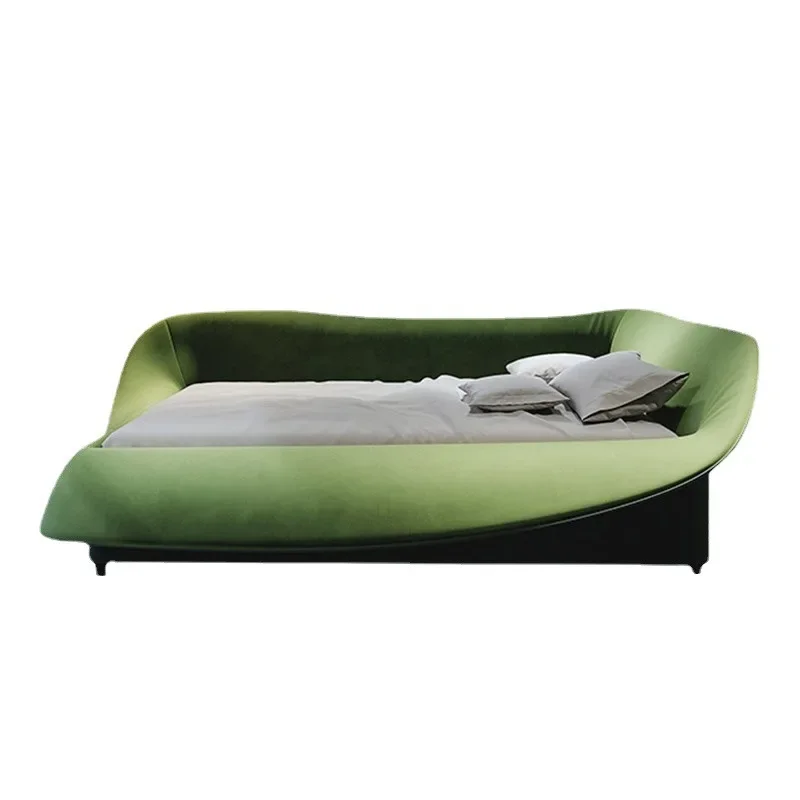 

Fabric bird's nest bed simple designer Internet celebrity Italian master bedroom parent-child bed