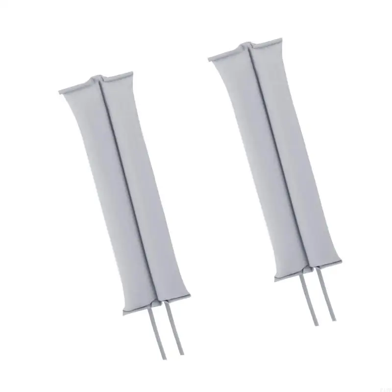 2 قطعة حشوات أمان لسرير الطفل، قطن أكسفورد عملي، سهل التركيب، تركيب آمن لحماية سرير الأطفال الصغار F19F