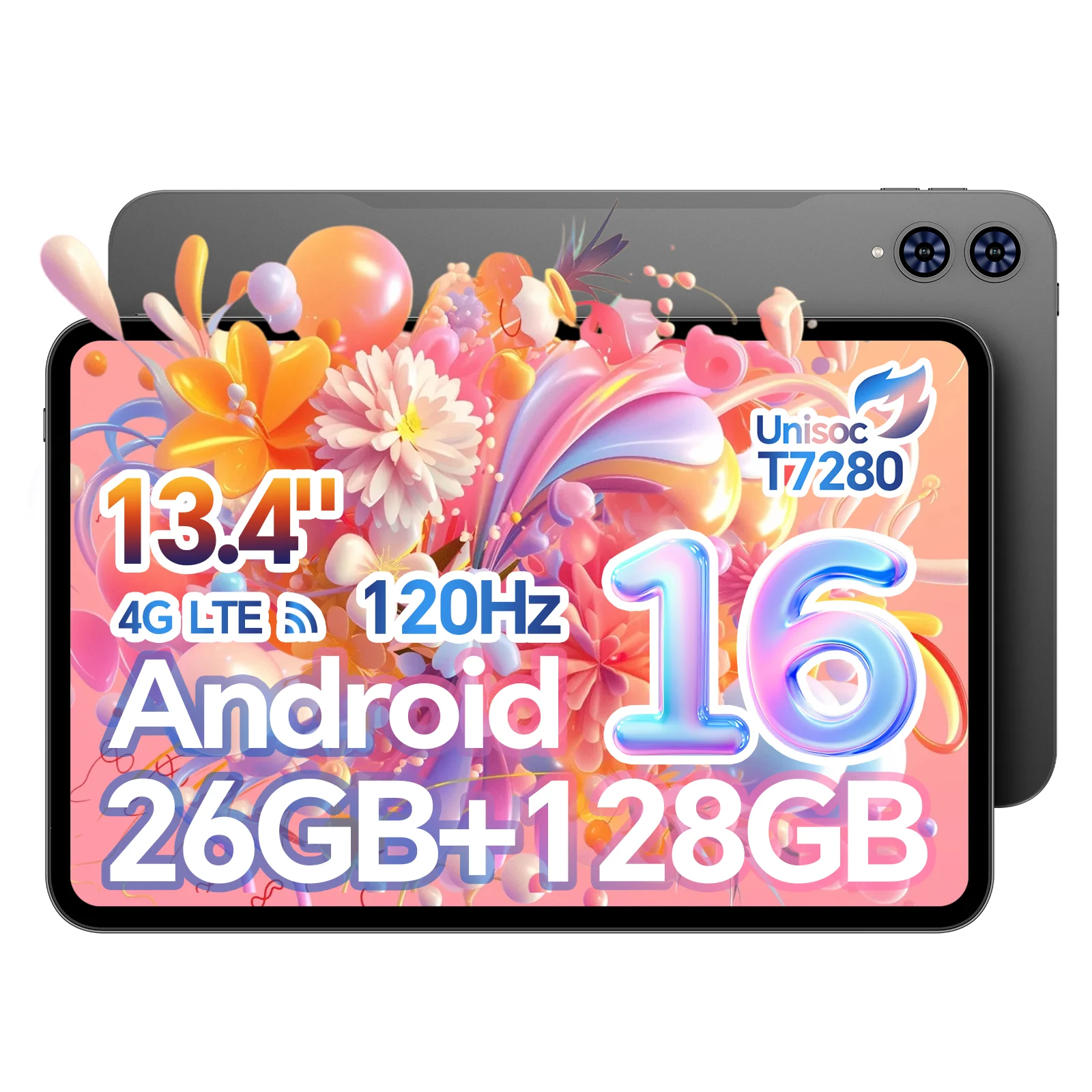 Teclast T65 13.4-inch TDDI 120Hz Android 16 Tablets PC Max.26GB RAM 128GB ROM Unisoc T7280 Octa-Core 8000mAh 4G Dual SIM