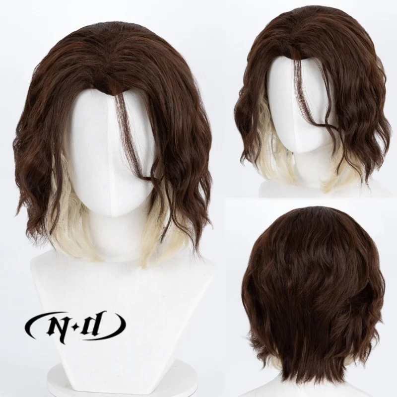 ND Viktor Cosplay Long Hair Wigs Arcane League of Legends Hair Wigs Heat Resistant Synthetic for Comic Con Coser Costume Party