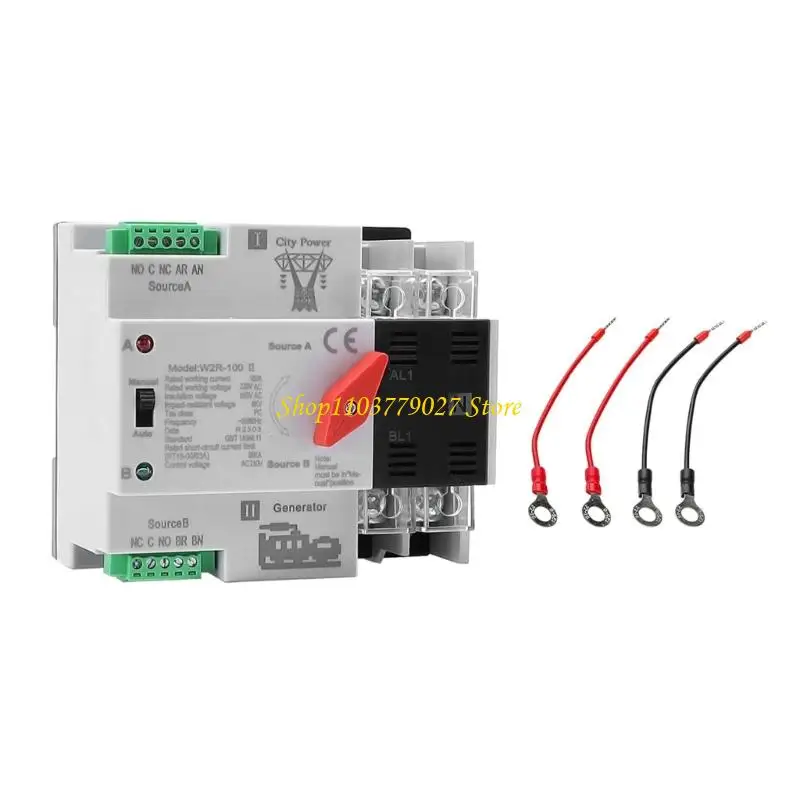 

C4DF Small ATS Automatic Transfer Switches 100A 2P Double Power Changeover Switches