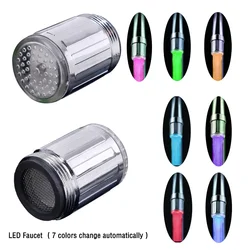 Cabezal de boquilla de grifo de ducha, iluminación LED brillante para interior, cocina, baño, decoración de grifo, novedad