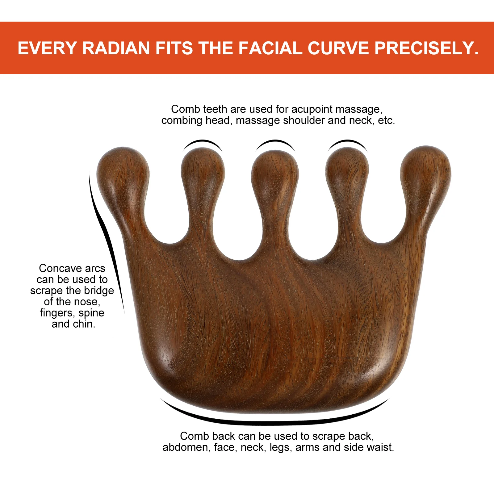 

Natural Sandalwood Comb Wide Tooth Anti-Static Massage Wood Comb for Scalp Health and Comfortable Grooming Wooden Massage Combs