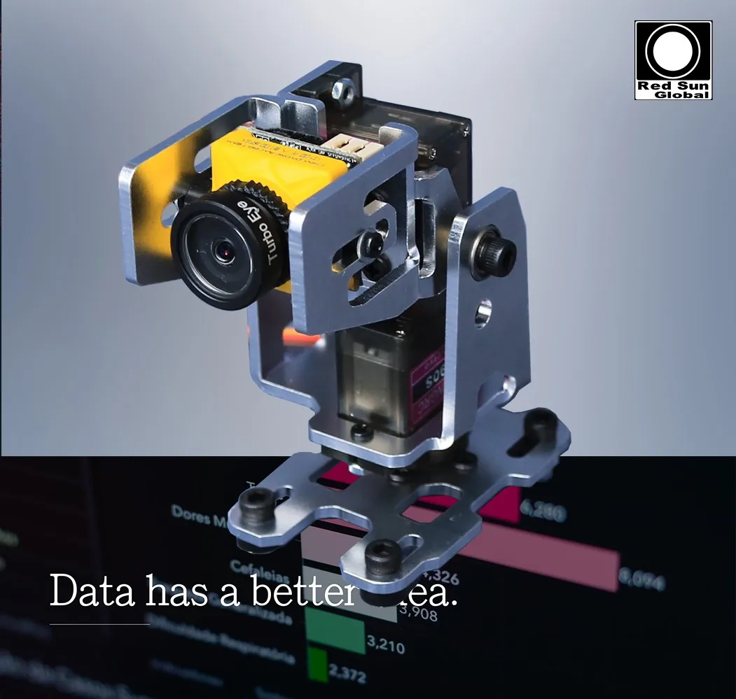 

Кронштейн сервооблока, небесное обшивание головы FPV, двухосный карданный подвес FPV, подвес для модели камеры самолета