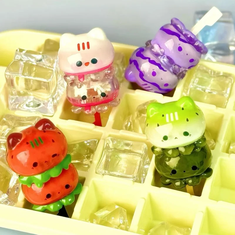 Neue Erdbeer Mousse Octopus Meow Meow Popsicle Serie Blind Box Spielzeug Niedliche Figuren Trendy Bohnen Sammeln Spielzeug Für Kinder