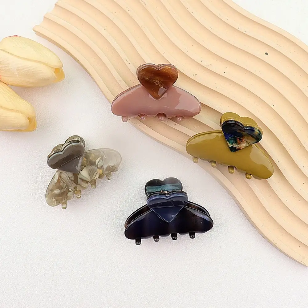 

Fashion Acetate Hair Claw Clip Love Headwear Barrette Hair Accessories Headdress Hair Clip Women