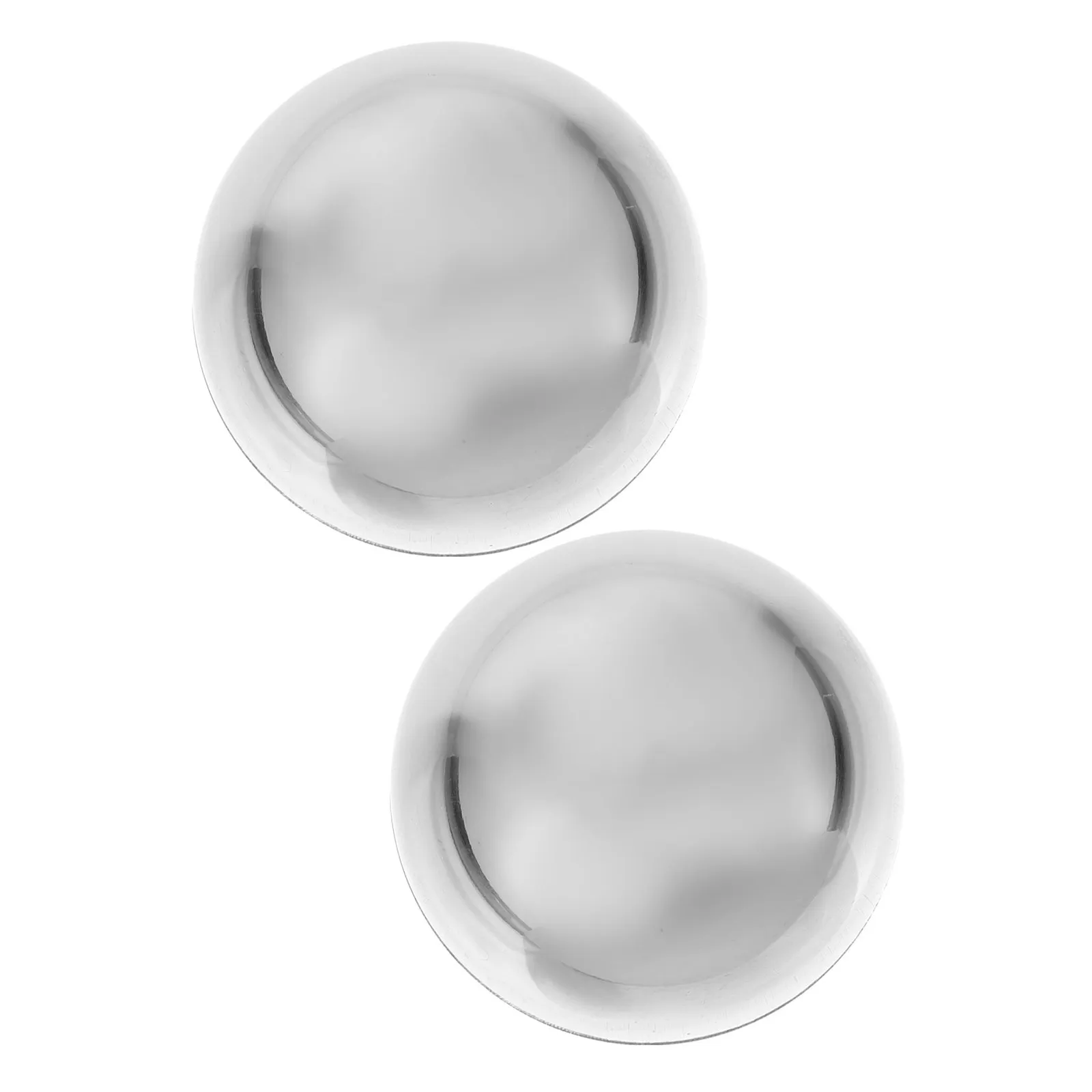 2Pcs Stainless Steel Decorative Balls Polished Reflective Half Mirror Spheres for Outdoor Garden Lawn Party Hollow Hemisphere