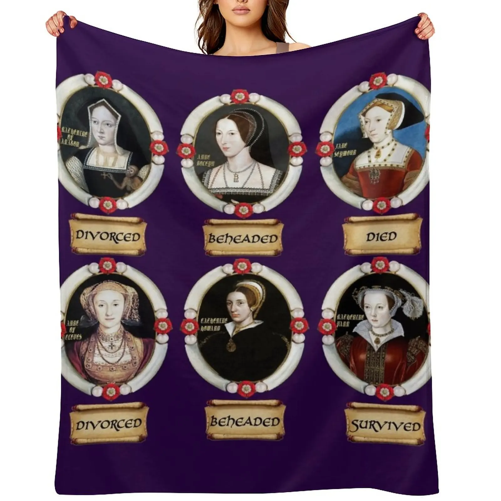 

The Six Wives. Throw Blanket Beautifuls decorative Blankets For Baby Cute Plaid Blankets