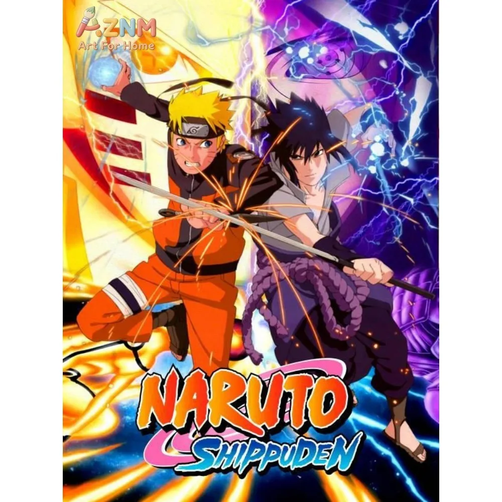 Frameless 1pc Naruto Class Seven New Diamond Painting Cross Japan Cartoon Mosaic Embroidery Rhinestones Home Decor Kids Gift view 3