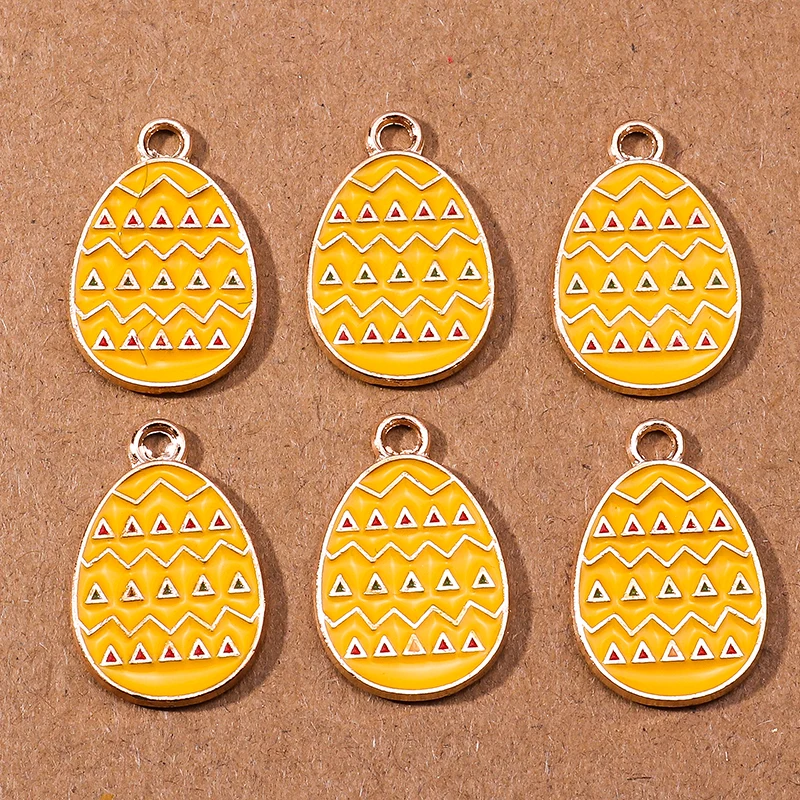 10 stücke Cartoon Emaille Tier Küken Ei Charme für Schmuck Machen Frauen Nette Tropfen Ohrringe Anhänger Halsketten DIY Handwerk Liefert – Detail 17