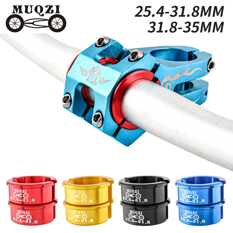 MUQZI Bike Handlebar Stem 25.4 To 31.8mm Adapter MTB Road Fixed Gear Folding Cycling Bar Aperture Adjust Conversion Shim