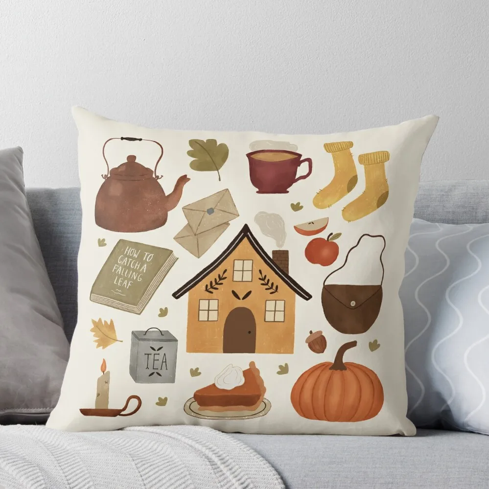 

Autumn Cottage Days Throw Pillow Sofa Cushion Cover Pillow Case Decorative Cushions