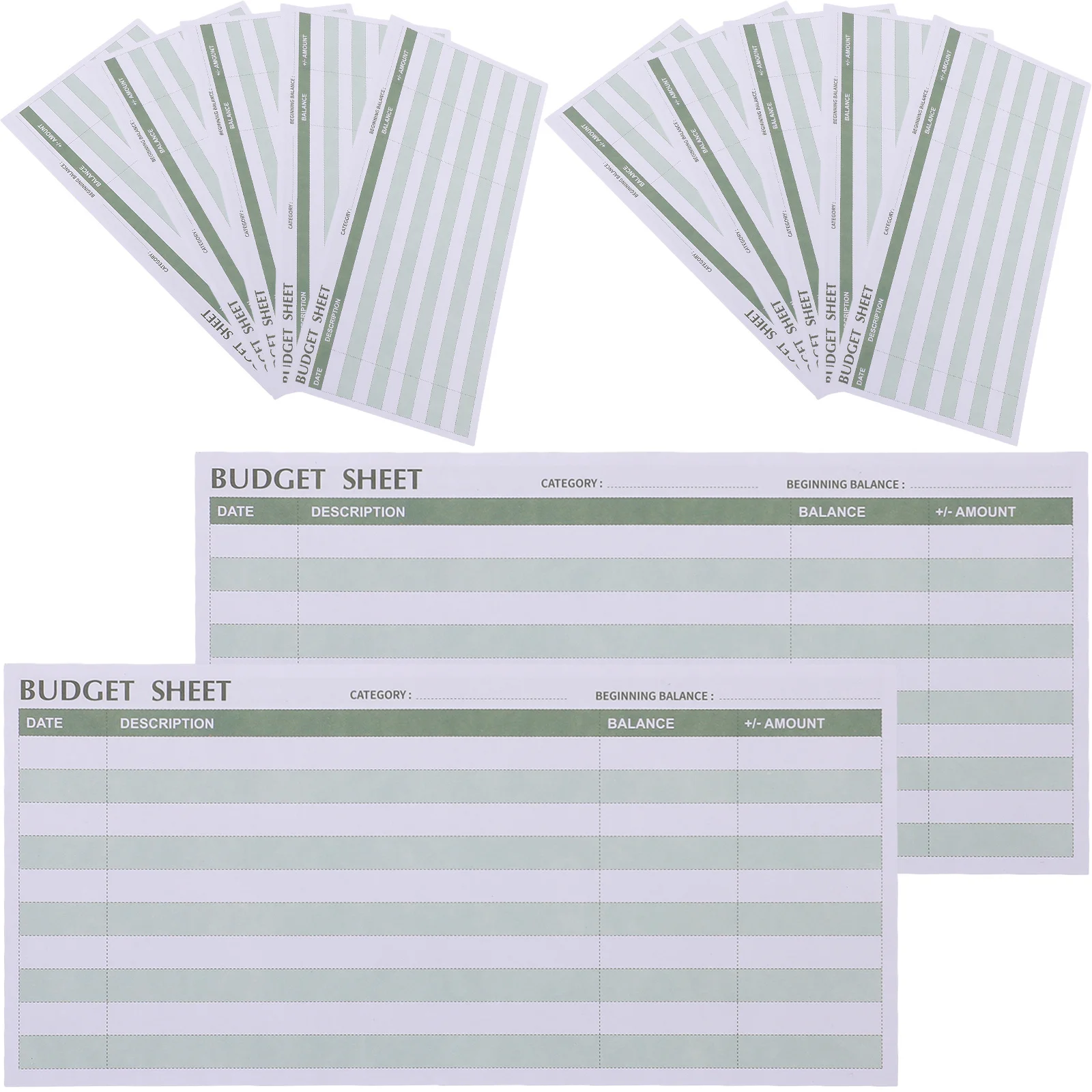 50pcs Budget Sheets Practical Expense Tracker Portable Cash Manager For Home Office Travel Daily Budget Planner
