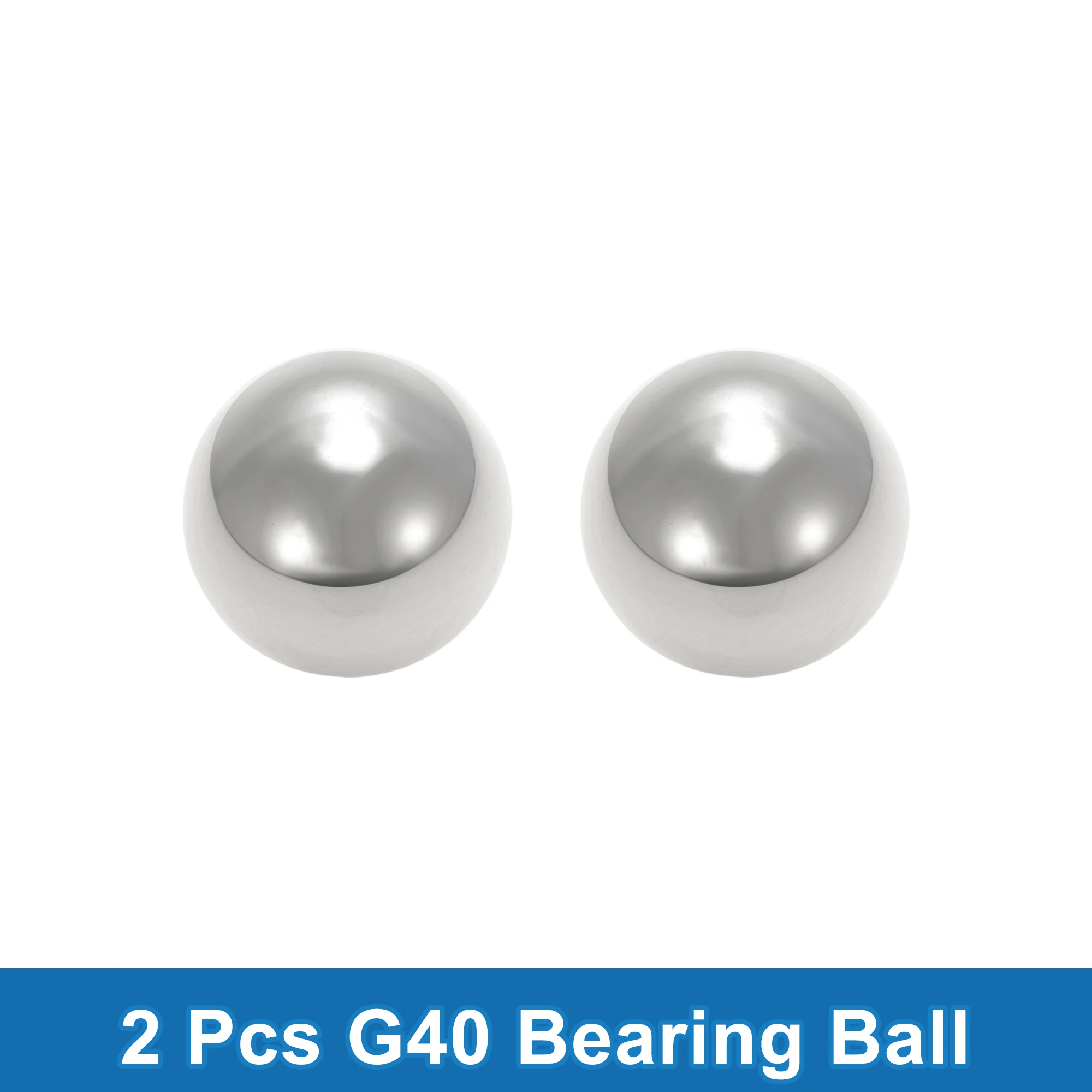 

X Autohaux 33.3mm Bearing Ball Bearing Steel G40 Precision Ball Silver Tone 2 Pcs