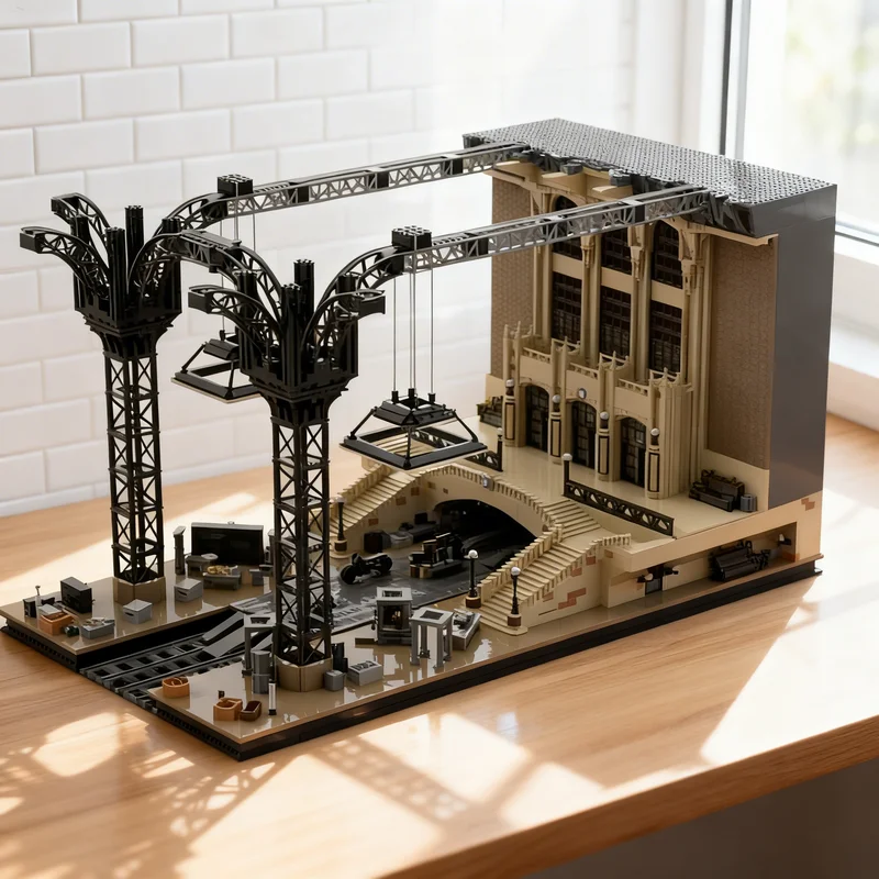 

10028 деталей MOC Wayne Terminus The Super Heroes DCD Batmansed UCS — Конструктор-модель, Архитектурная игрушка, Рождественский подарок для детей