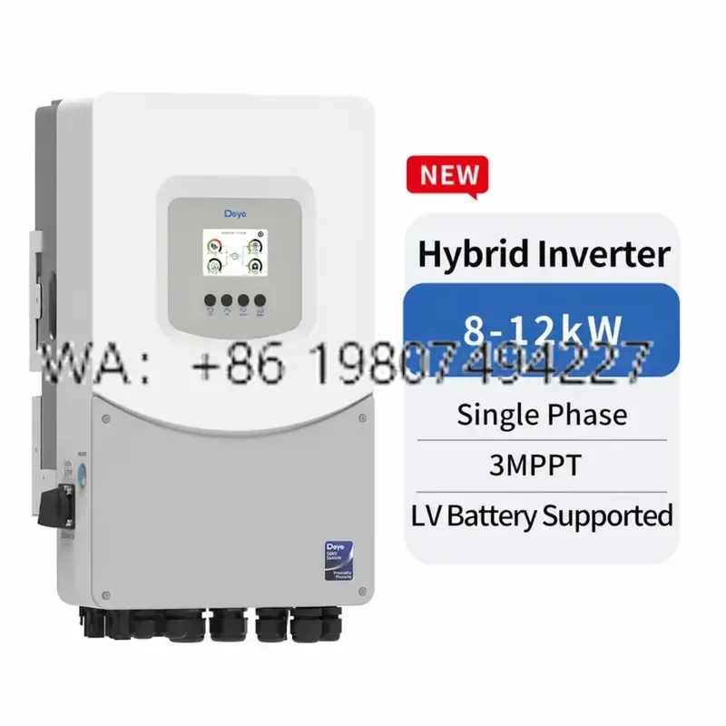 for Deye Hybrid Inverter SUN-7-12K-SG06LP1-EU-BM3 7kw 7.6kw 8kw 10kw 12kw 3 Mppt Single Phase Solar Power Converter