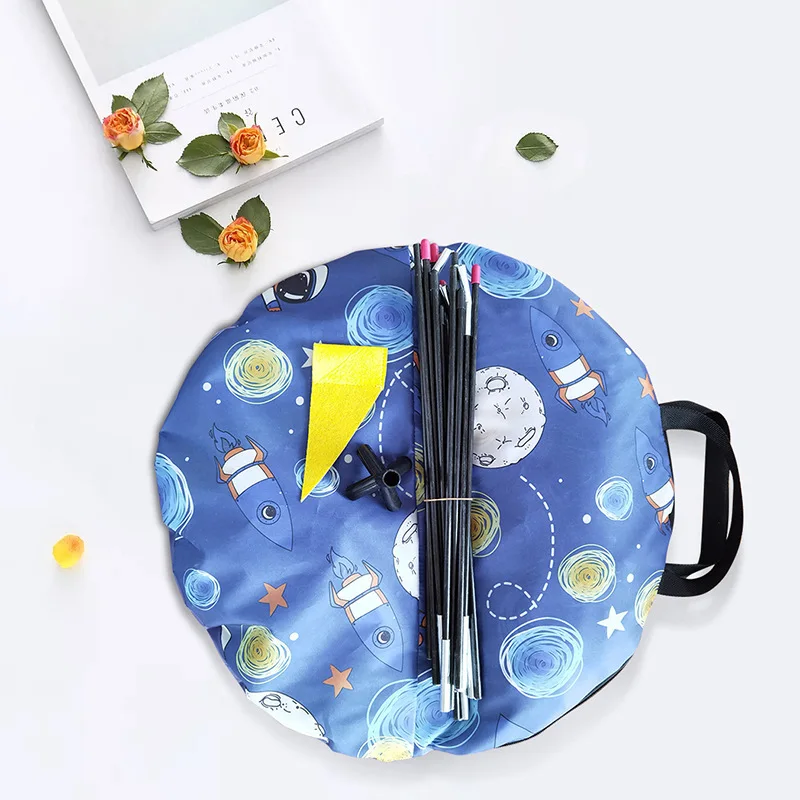 Draagbare opvouwbare tent speelgoed schattige tent baby speelhuis roze prinses prins astronaut tent binnen/buiten baby ballenbad kasteel