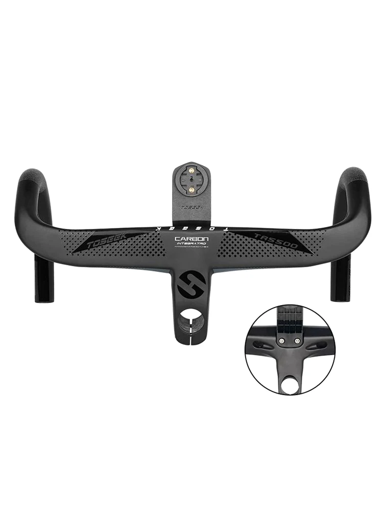 TOSEEK TR5500 T800 Carbon Fietsstuur Racefiets Geïntegreerd Stuur Met Fietscomputerhouder Volledige Interne Kabelgeleiding - afbeelding 2