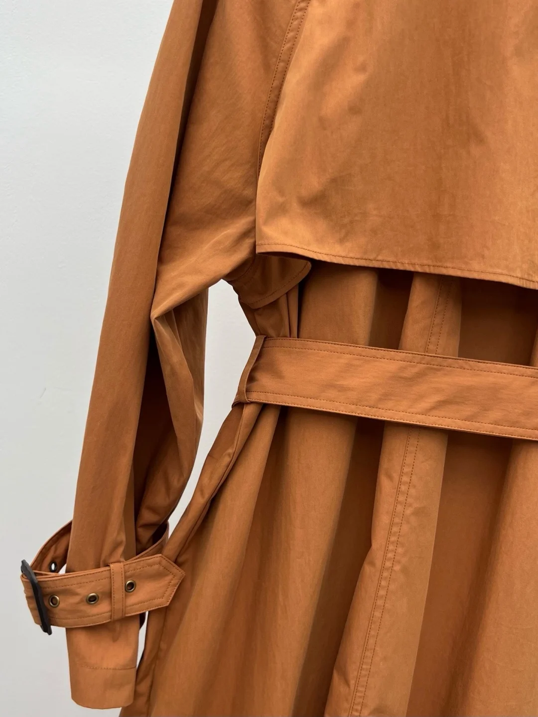 Double Breasted Belted Trench Coat for Women – Slim Fit Lapel Long Jacket, Trendy Overcoat for Autumn Winter