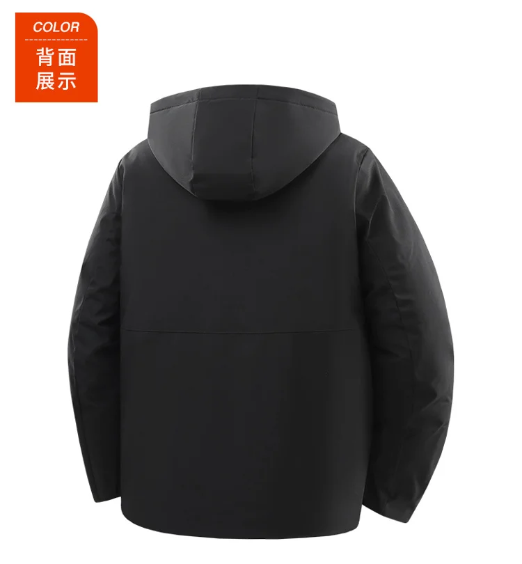 Men's Jacket Stand Collar Stamp Mens Parka Winter New Down Jacket Fleece Warm Jackets Men Business Leisure Coat Baseball Coats 2