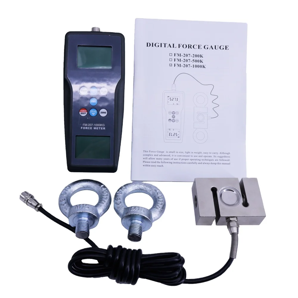

FM-207-1000K Digital Force Gauge With 3 Measurement Unit Force Range +-1000 Kgf/+-9800 N/+-2200 Lbf