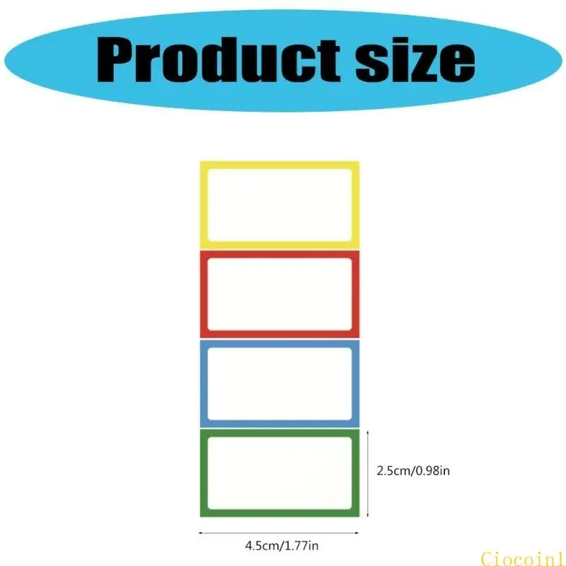 A3PC 250Pcs Colorful Border Name Label Sticker Clothing Labels Sticker for School