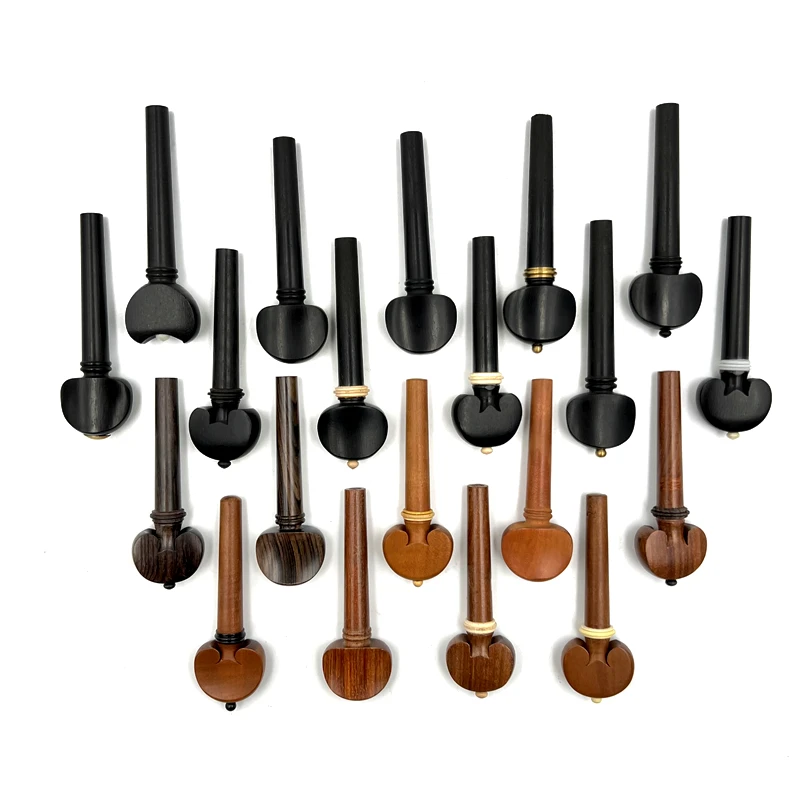 Chevilles de réglage de violon professionnelles, accessoires en bois de Jujube naturel/ébène/palissandre, 4/4.3/4.1/2.1/4, 4 pièces