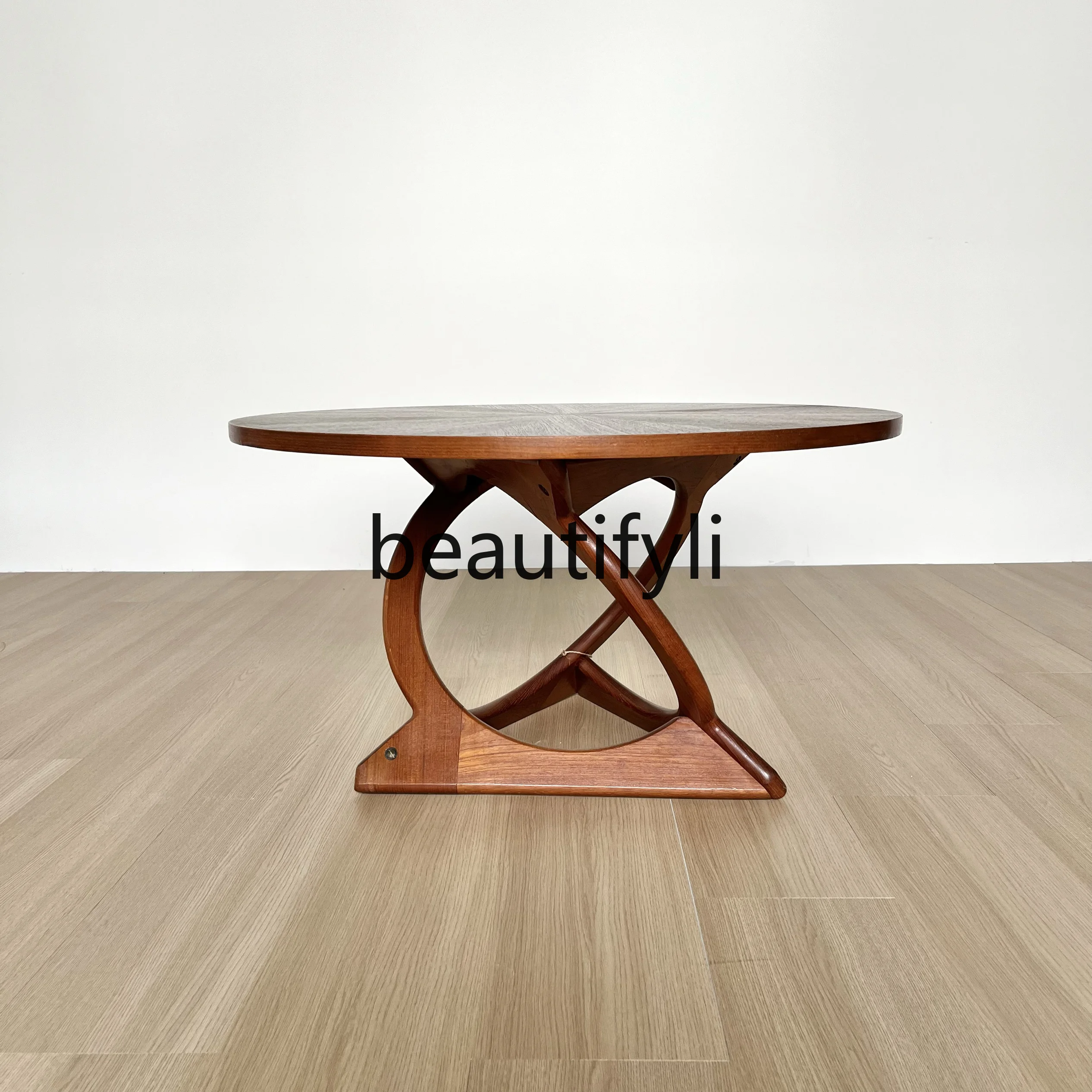 

Medieval modern teak round coffee table, coffee table, side table