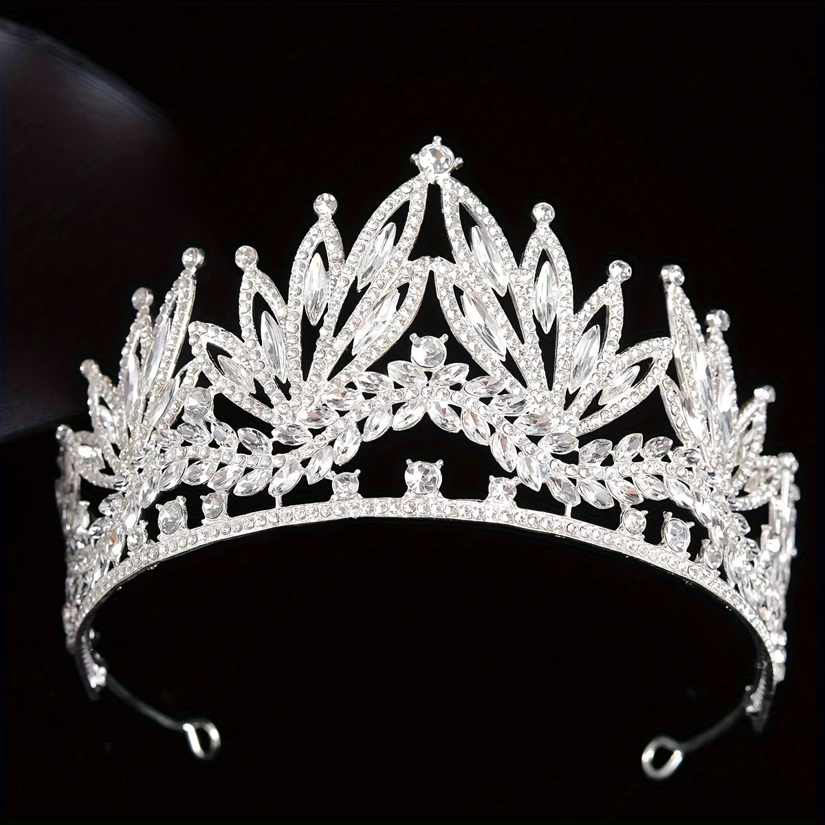 Luxury Royal Queen Wedding Crown for Women Large Multiple colors Crystal Banquet Tiaras Party Costume Hair Jewelry Accessories image 2